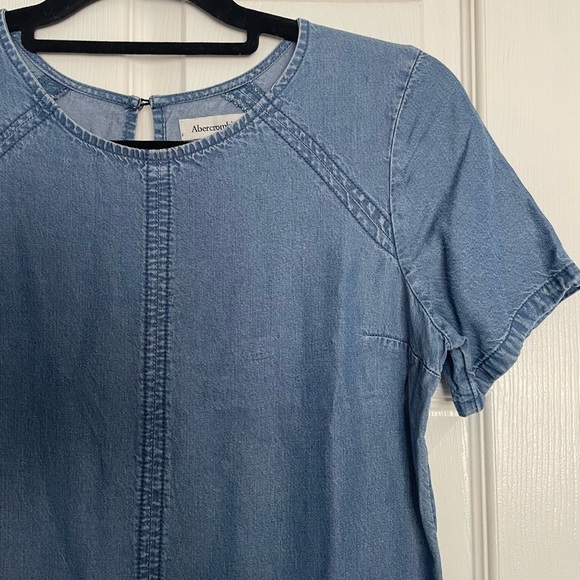 Abercrombie & Fitch Denim Blue Mini Dress - Picture 2 of 8